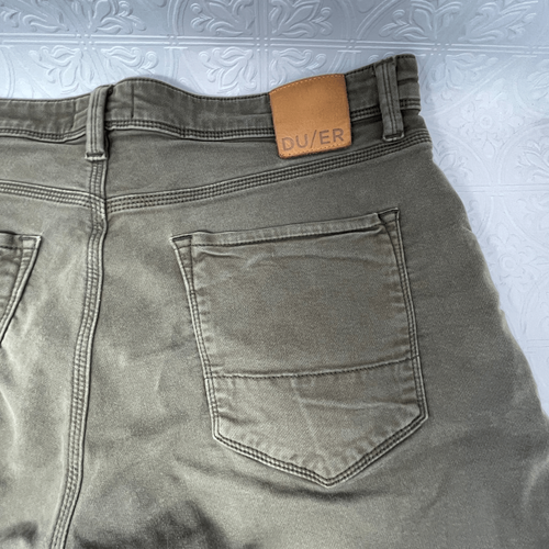 Pantalones Cortos Chinos Du/er Gris Elastizados Frente Plano N2X Calce Relajado Cónico Elastizados Talla 38 - Imagen 7 de 10