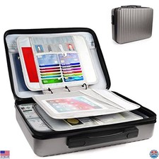 NPET 12.5 16 5.5 Waterproof Lockable Document Box - Water-Resistant Organizer