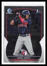 2023 Bowman Chrome Prospects #BCP-140 Angel Genao Cleveland Guardians RC 1st  2