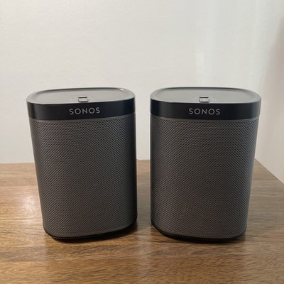 Sonos Play:1 2-Pack Compact Wireless Smart Speakers Black Multi-Room WiFi Stream