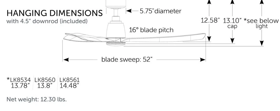 Fanimation Kute 52" Ceiling Fan, Matte Greige/Weathered Wood Blades - FPD8534GR - Image 2 of 4