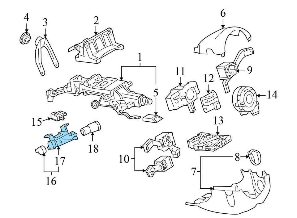 2005-2013 AUDI A3 - переключатель зажигания 1K0905865 - Изображение 3 из 4