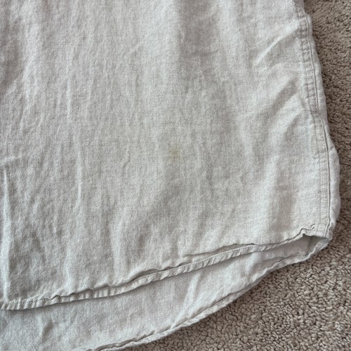 J Crew Hemd Herren XL beige leicht Urlaubsort minimalistisch 100% Leinen - Bild 5 von 8