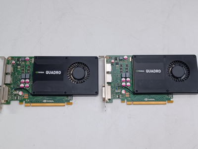 Set of 2 Nvidia Quadro K2000 2GB GDDR5 GPUs full height VGA/ Display port