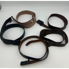 Lot of 4 Leather Belts Vintage Western Style Buckle Replacement Parts