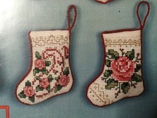 BUCILLA counted cross stitch kit - TINY VICTORIAN STOCKINGS - ornaments kit -