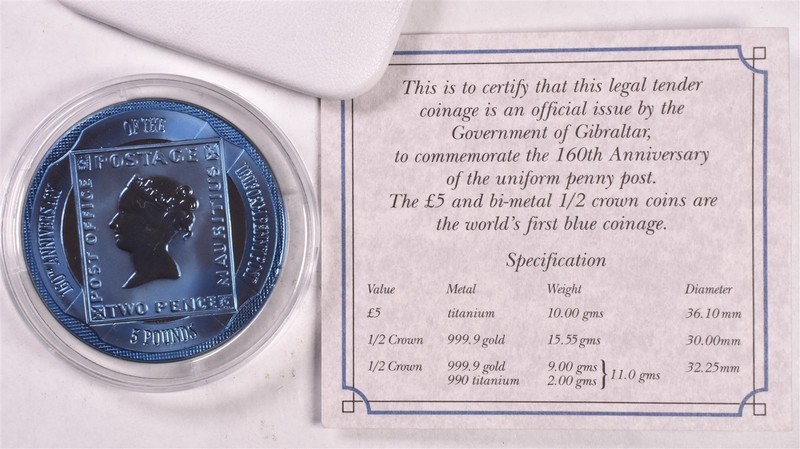 2022 Gibraltar Titanium 10g - 160th Anniversary Of The Uniform Penny Post 