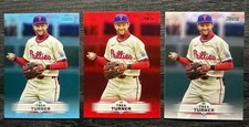 2025 Topps Stadium Club #132 - Trea Turner - Red+ Blue Foil & Base