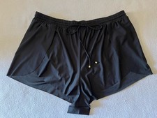 Women  s Time and Tru Mid Rise Flow Shorts W/Liner Black Size 1XL 16W-18W 