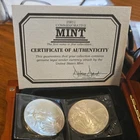 U.S. Mint American Eagle 2008 Silver Coins Set 2x 1 oz .999 Fine (2 oz Total)