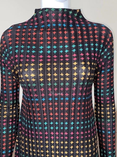 İSSEY MİYAKE PLEATS PLEASE LANGARM PLİSSE TOP BLUSE GR. 5