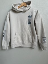 Abercrombie Fitch Cream Kids Hoodie With Graphic Accents Essential Basic