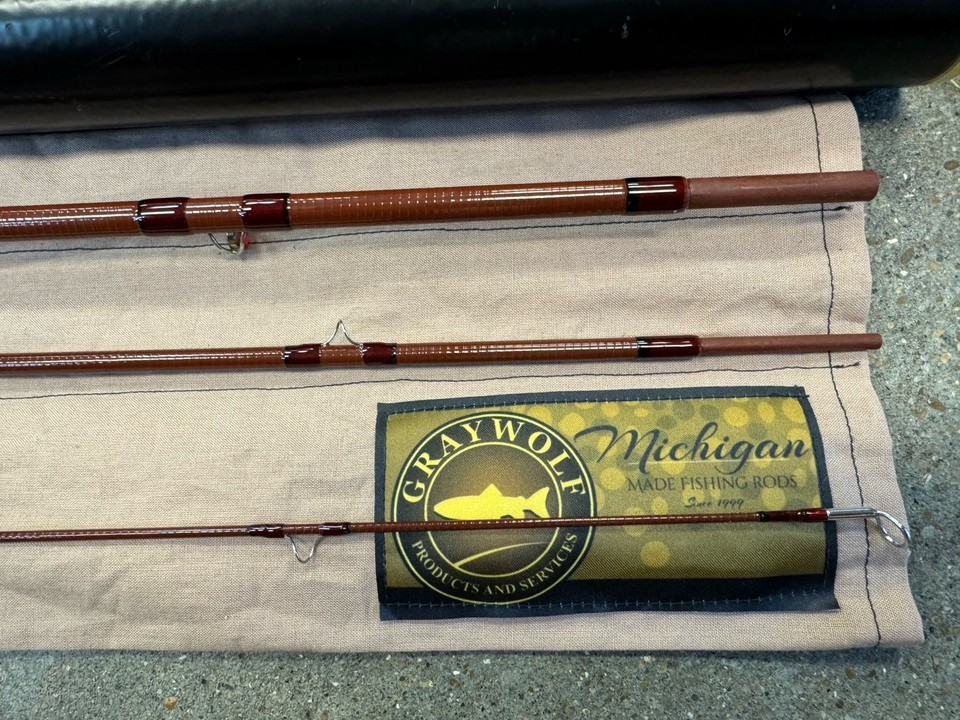 Gray Wolf Fiberglass Fly Fishing Rod 7’3” 3 Piece 3/4 Weight | eBay