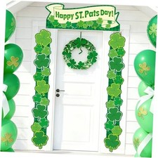 3 PCS Happy St. Patrick's Day Door Decorations St. Patrick's Party Door Banner