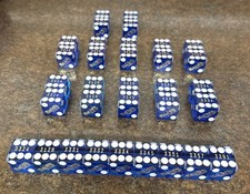 Bulk Dice 33 Used Blue Dice From Harrahs Casi...