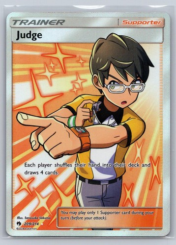 Judge 209/214 Ultra Rare Lost Thunder Pokemon Holo LP