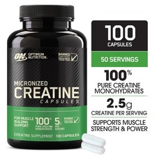 Optimum Nutrition Creatine 2500, 2.5g Monohydrate Muscle Strength, 100 Capsules