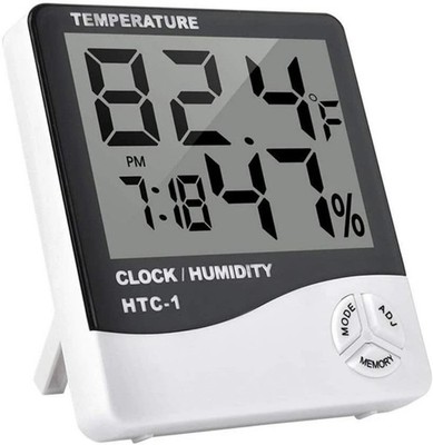Hygrometer Thermometer Temperature Humidity Meters Alarm Clock Battery Included 