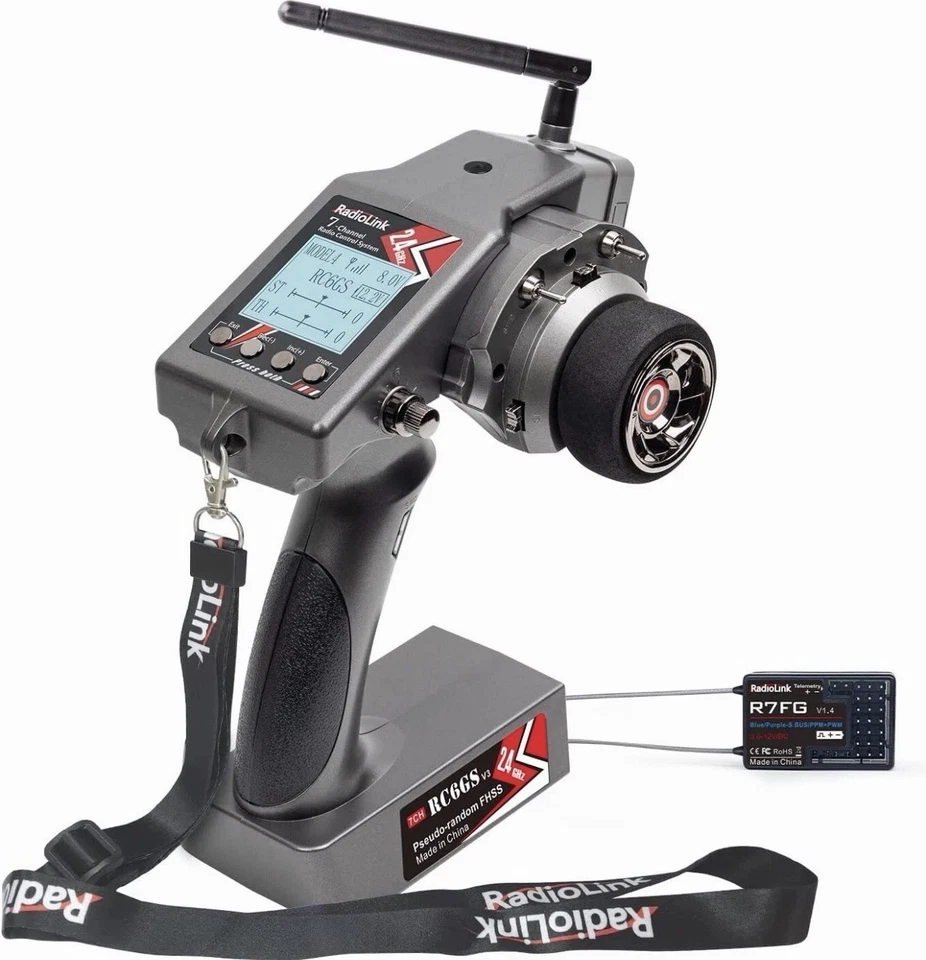Radio Transmisor Radiolink RC6GS V3 2.4G de 7 Canales con Receptor Giroscopio R7FG Foto 2 de 4
