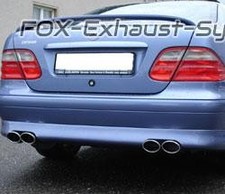  Duplex Racinganlage Mercedes CLK W208 C208 Coupe A208 Cabrio 2x88x74mm oval
