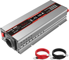 Inverter 24V 220V Onda Pura 1500W/3000W Con Display LCD, Porta USB E Spina EU pe
