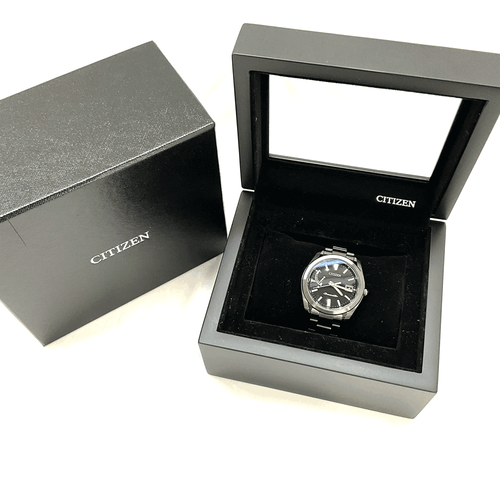 OROLOGIO CITIZEN THE CITIZEN SOLAR AQ1054-59E ACCIAIO INOX QUADRANTE NERO UOMO F/S - Foto 9 di 9