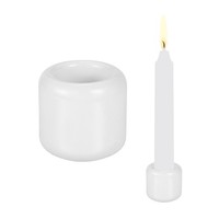 2 Stk. Kerzenhalter FüR Meditation, 0,7 Zoll Id, Weiß