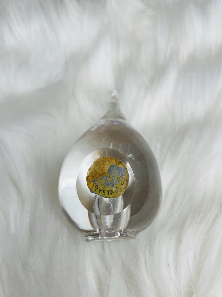 Винтажная скульптура маленькой рыбки из хрусталя и стекла европейского производства - Изображение 3 из 4