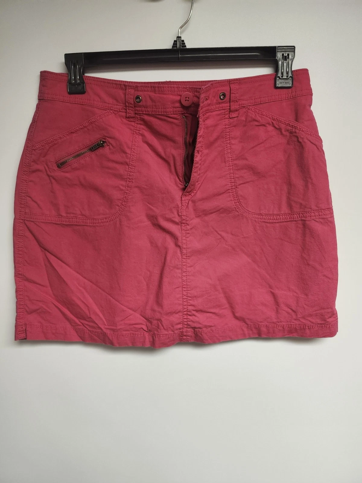 White Stag Pink Skork Women's Size 12 Stretch Cotton Casual Mini Skirt Built In