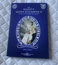 The Sapphire Coronation Jubilee &pound;5 Coin in Presentation folder with COA Alderney