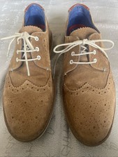 TED BAKER Mens Formal Brown Soft Suede Jamfro Brogue Shoes Size UK 7 EU 41