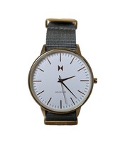 BOULEVARD Analoguhr Damen Uhr khaki-goldfarben Casual-Look