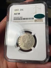 1892 NGC AU58 CAC Barber Quarter Everyman Set Original!
