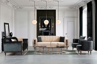 Sofagarnitur Samt Stoff Couch Set Sofa Polster MöBel 4Tlg. Garnituren