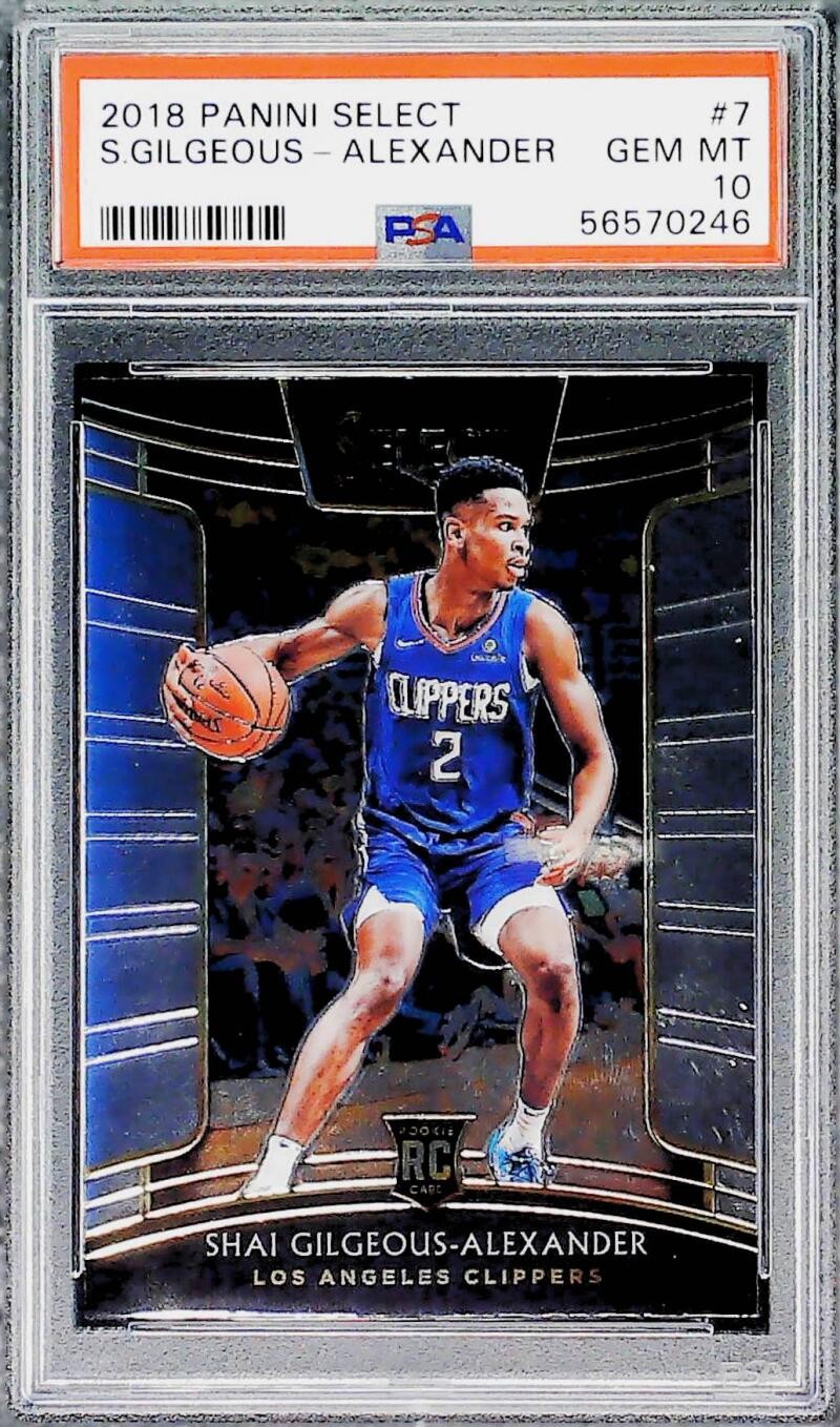2018-19 Select Shai Gilgeous-Alexander Clippers #7 PSA 10 Gem Mint Trading Card