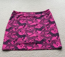 NWTS Melly M Pink and Black Animal Print Golf Skirt Women XL