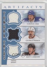 2012 Artifacts Tundra Trios Jerseys Blue Colton Orr George Parros #TT3-OPC 0px1