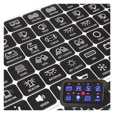 120PCS Car Switch Panel Sticker, Auto Label Decal Kit 1 Pack, 1 Pack