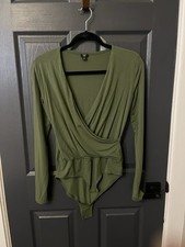 J. Crew 365 Women s Green Bodysuit, Size Small, Fair Condition