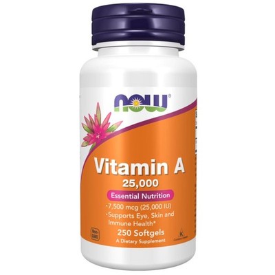 Now Foods Vitamin A 25000 IU - 250 Kapseln