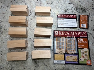 KEVA Maple 196 Piece Wooden Building Set Premium Planks