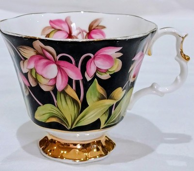 VINTAGE ROYAL ALBERT PROVINCIAL BLUMEN 'KRUG PFLANZE' BONE CHINA TEETASSE 3'' H