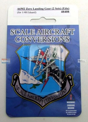SAC48408 1:48 Scale Aircraft Conversions - A6M2 Zero Landing Gear [2 sets] (EDU