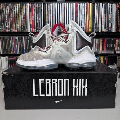 Nike LeBron 19 XIX Sketch CZ0203-101 White Red Basketball Shoes Mens 10
