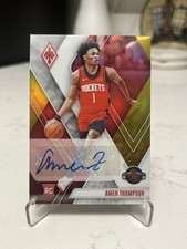 2023-24 Panini Phoenix Amen Thompson Rookie Gold Auto /10 SSP RC ERROR CARD 1/1