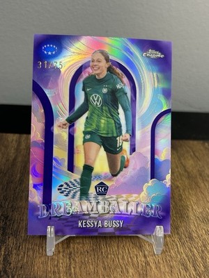 Topps 2025-26 Chrome UWCL Soccer Kessya Bussy Dreamballer RC Purple /75 DB-4