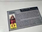 GI JOE 1989 OVERLORD DICTATOR DRIVER UNCUT FILE CARD *504
