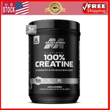 Creatine Monohydrate Powder Micronized Unflavored for Muscle Strength 80 Serving