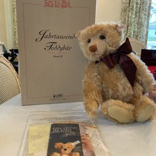 Steiff 2000 Millenium Bear 43cm Blonde Mohair Teddy Bear NIB