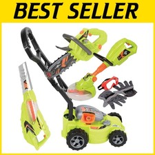 Interactive Kids Gardening Tool Set with Lawn Mower and Chainsaw for Outdoor Fun